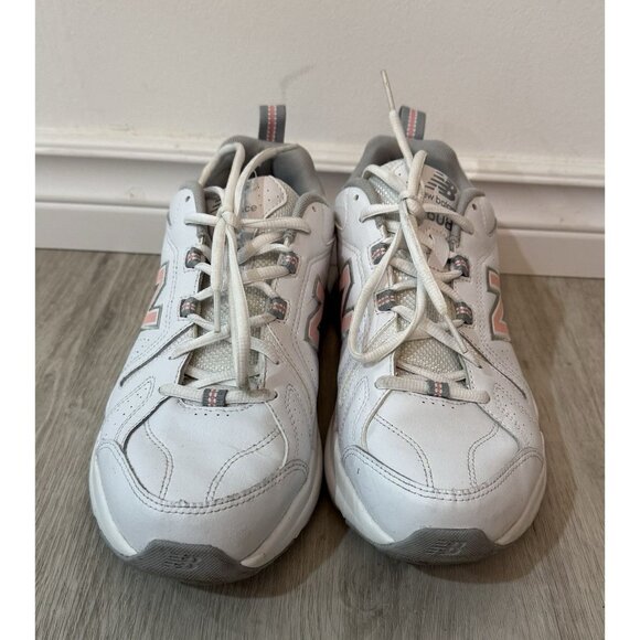 New Balance 608 Women’s Classic Trainer Sneaker White / Pink Sz 9.5 Wide D - Picture 3 of 9